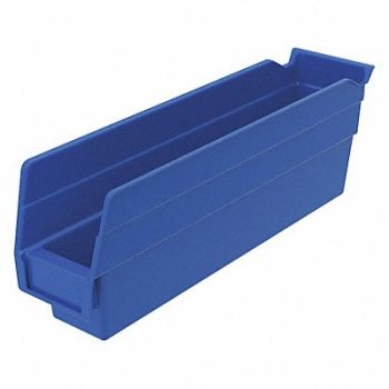 GRAINGER APPROVED Shelf Bin Blue Indstr Grd Poly 4 in, 48WG56