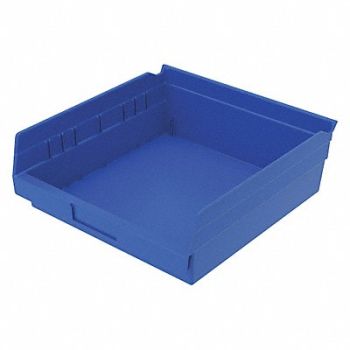 GRAINGER APPROVED Shelf Bin Blue Indstr Grd Poly 4 in, 48WH02