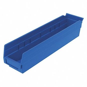 GRAINGER APPROVED Shelf Bin Blue Indstr Grd Poly 4 in, 48WG71