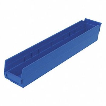 GRAINGER APPROVED Shelf Bin Blue Indstr Grd Poly 4 in, 48WG66