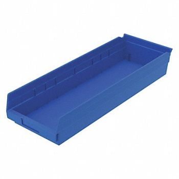 GRAINGER APPROVED Shelf Bin Blue Indstr Grd Poly 4 in, 48WH17