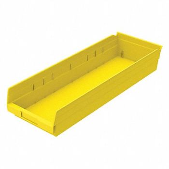 GRAINGER APPROVED Shelf Bin Yellow Indstr Grd Poly 4 in, 48WH21