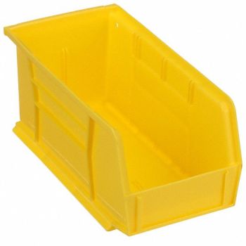 AKRO-MILS F8657 Hang and Stack Bin Yellow Plastic 5 in, 5W871