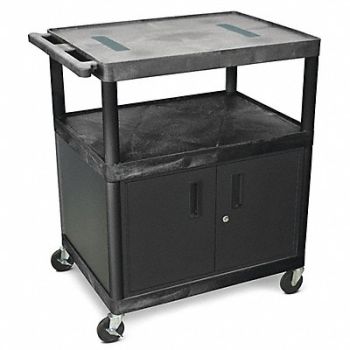 GRAINGER APPROVED Mobile Workbench Cabinet 24 in W Black, 5WCV8