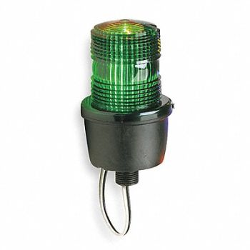 FEDERAL SIGNAL Low Profile Warning Light LED Green, 2KFE7