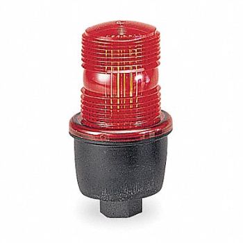 FEDERAL SIGNAL Low Profile Warning Light LED Red 120VAC, 2KFE2