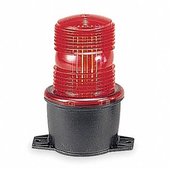 FEDERAL SIGNAL Low Profile Warning Light Strobe Red, 5WF95