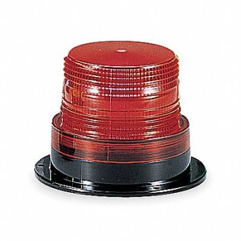 FEDERAL SIGNAL Low Profile Warning Light Strobe Red, 5WF97