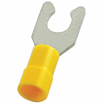 POWER FIRST Fork Terminal Tin Copper Yellow PK50, 5WHD7