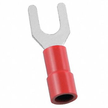 POWER FIRST Fork Terminal Tin Copper Red PK100, 5WHE5