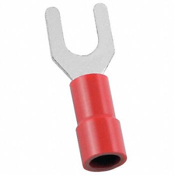 POWER FIRST Fork Terminal Tin Copper Red PK100, 5WHE6