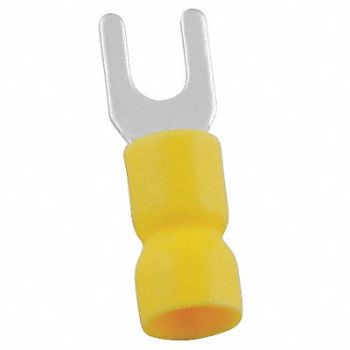 POWER FIRST Fork Terminal Tin Copper Yellow PK50, 5WHF9