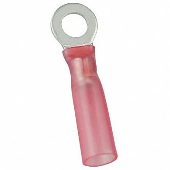 POWER FIRST Ring Terminal Red 22 AWG 16 AWG PK25, 5WHH9