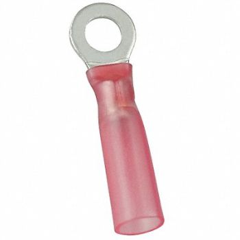 POWER FIRST Ring Terminal Red 22 AWG 16 AWG PK25, 5WHJ0