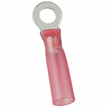 POWER FIRST Ring Terminal Red 22 AWG 16 AWG PK25, 5WHJ1