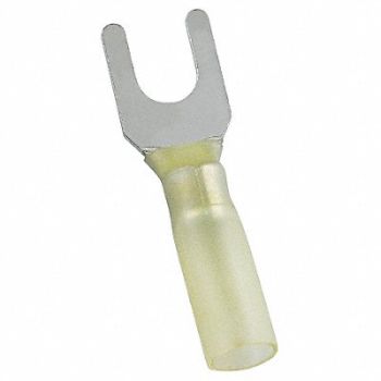 POWER FIRST Fork Terminal Tin Copper Yellow PK25, 5WHJ2