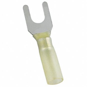 POWER FIRST Fork Terminal Tin Copper Yellow PK25, 5WHJ3