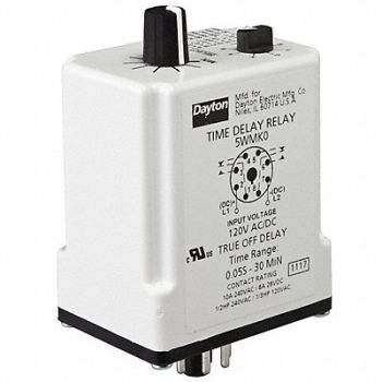 DAYTON H7807 Time Delay Relay 240VAC 10A DPDT .05 sec, 24EP46
