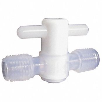 PARKER Stopcock MNPT 1/4 PFA, 5WRL5