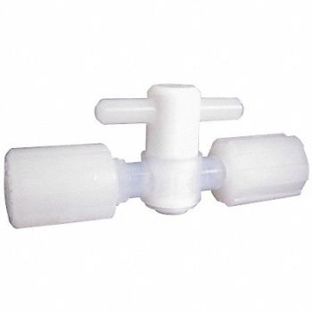 PARKER Stopcock Flare 1/4 PFA, 5WRL6