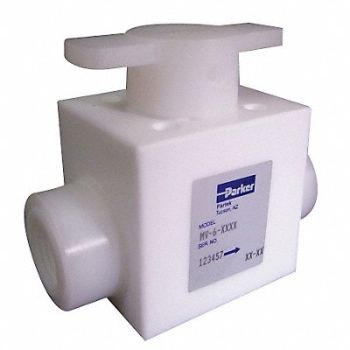 PARKER PTFE Ball Valve Inline FNPT 1/2 in, 5WRL9