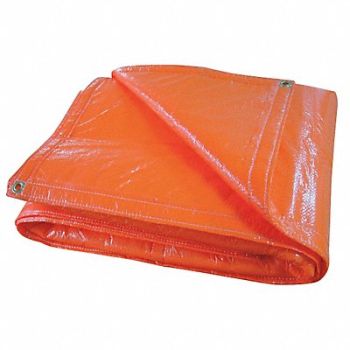 GRAINGER APPROVED Tarp Polyethylene 12 Hx20 W Ft Orange, 5WUE7