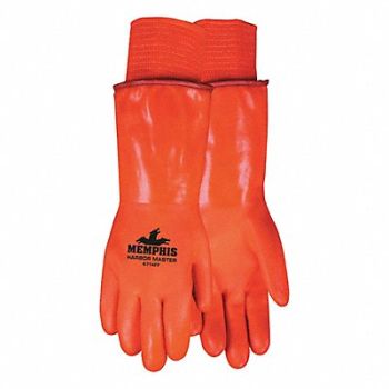 MCR SAFETY Cold Protection Gloves L HiVis Orange PR, 5WUL6