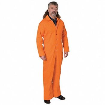 CONDOR FR Treated Cotton Coverall Orange M, 5WYR5