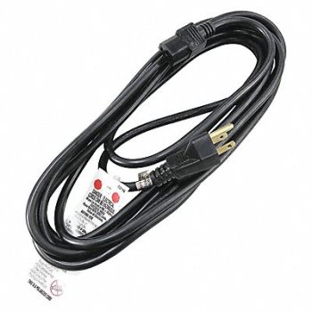 GRAINGER APPROVED Power Cord 5-15P SJT 15 ft Blk 13A 16/3, 5XFN7