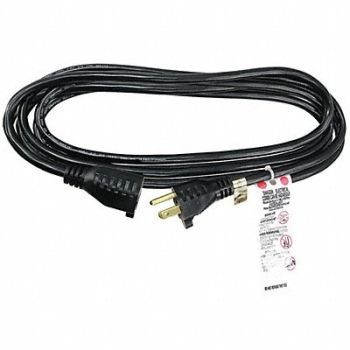 GRAINGER APPROVED Extension Cord 10ft 16Ga 13A SJT Blk, 5XFR0