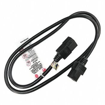 GRAINGER APPROVED Powr Cord IEC C14 SJT 3 ft Blk 10A 18/3, 5XFT0