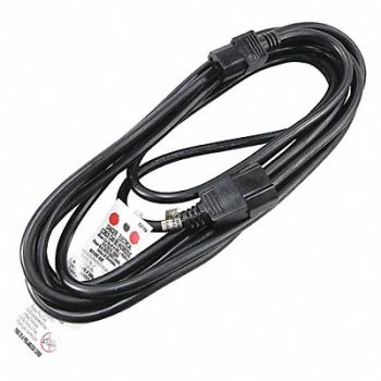 GRAINGER APPROVED Pwr Cord IEC C14 SJT 15 ft Blk 10A 18/3, 5XFT3