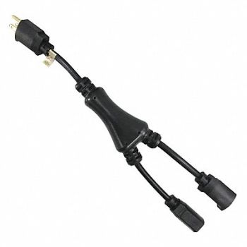 GRAINGER APPROVED Splitter Powr Cord 5-15P SJT 1.2 ft 15A, 5XFT6