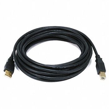 MONOPRICE USB 2.0 Cable 15 ft.L Black, 5XFW0
