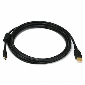 MONOPRICE USB 2.0 Cable 6 ft.L Black, 5XFW8
