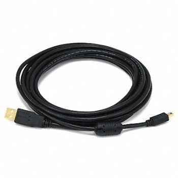 MONOPRICE USB 2.0 Cable 10 ft.L Black, 5XFX0