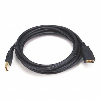 MONOPRICE USB 2.0 Extension Cable 10 ft.L Black, 5XGA8