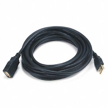 MONOPRICE USB 2.0 Extension Cable 15 ft.L Black, 5XGC0