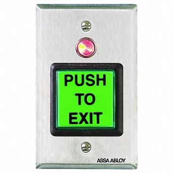 SECURITRON Push to Exit Button Wall Mounted, 5XTD0
