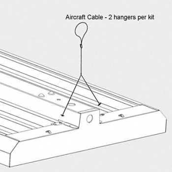 METAL OPTICS AircraftCableHangKit FFB FGB 10ftL 1/4 W, 5YA13