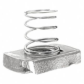 GRAINGER APPROVED Spring Nut Steel Overall W 1 1/4in PK25, 5YE45