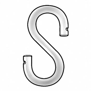 GRAINGER APPROVED S Hook 1/2 in Opening 3-1/2 in PK5, 2ZDL6