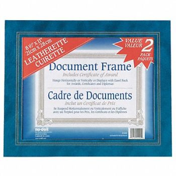 NUDELL Leatherette Frame 8.5x11 Blue PK2, 5YGD6