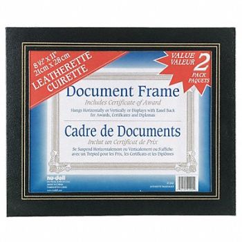 NUDELL Leatherette Frame 8.5x11 Black PK2, 5YGD7