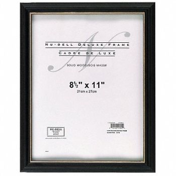 NUDELL Deluxe Document Frame 8.5x11 Black, 5YGE1