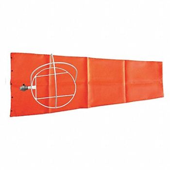 GRAINGER APPROVED Portable Windsock Orange 13, 5YGF1