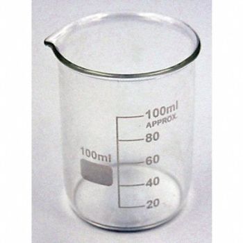 LAB SAFETY SUPPLY Beaker Low Form 100mL Non-Sterile PK12, 5YGZ0