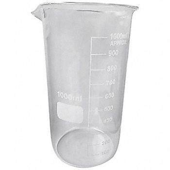 LAB SAFETY SUPPLY Beaker Tall Form 1000mL Non-Sterile PK6, 5YHA8