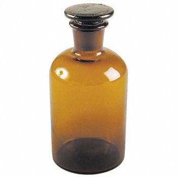 LAB SAFETY SUPPLY Reagent Bottle 30mL Glass Narrow PK8, 5YHG2