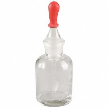 LAB SAFETY SUPPLY Dropper Bottle 125mL Glass Narrow PK8, 5YHL0